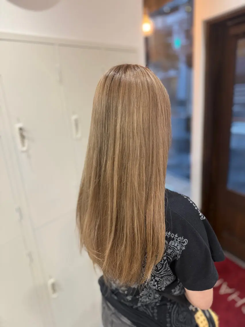 【‪👒カラーデビュー✨ケアブリーチ🤍🎀】✨ブリーチダブルカラー➕カット✂️➕Aujua1stepTRの写真