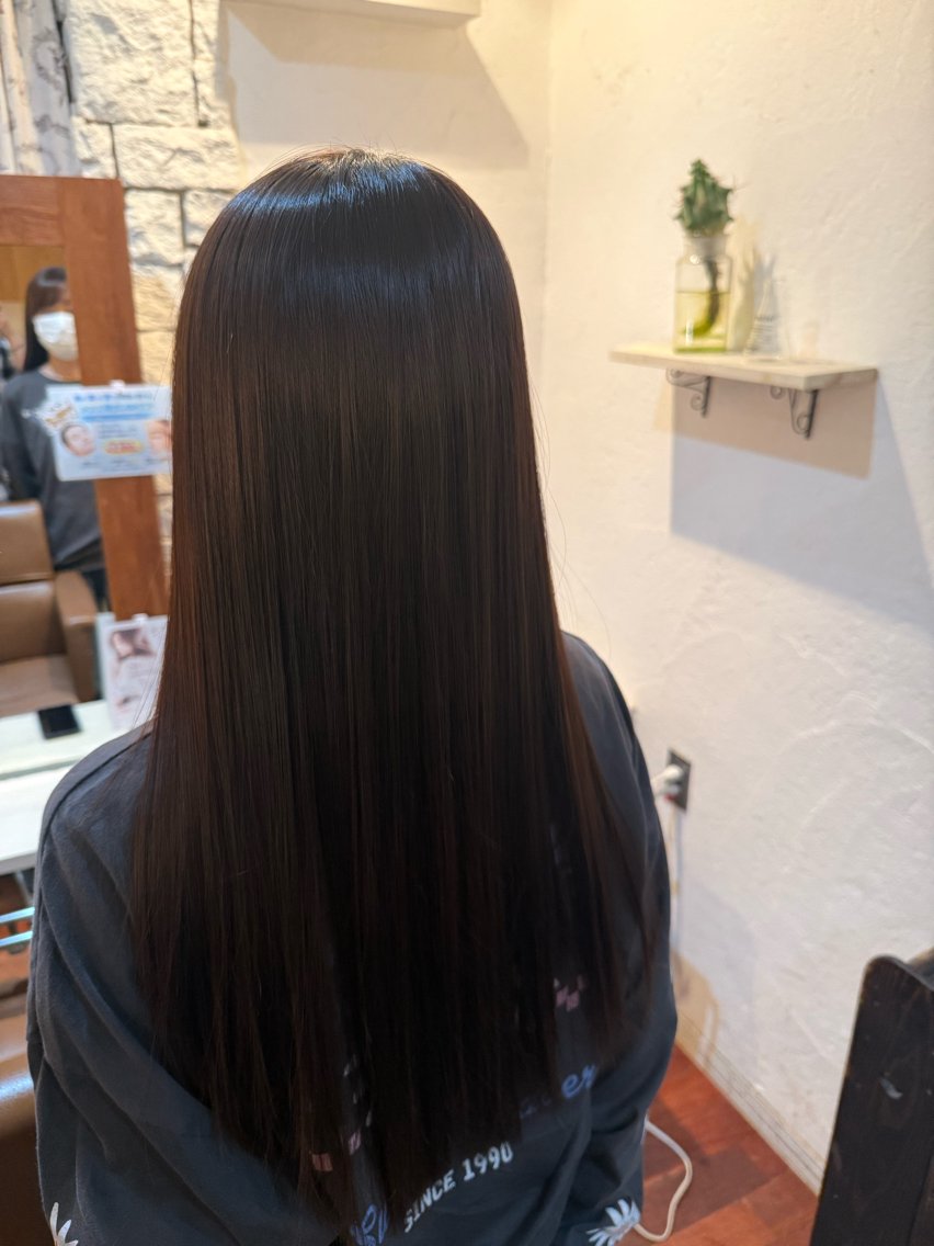 ロング 縮毛矯正 トリートメント さらや みあきのヘアスタイル