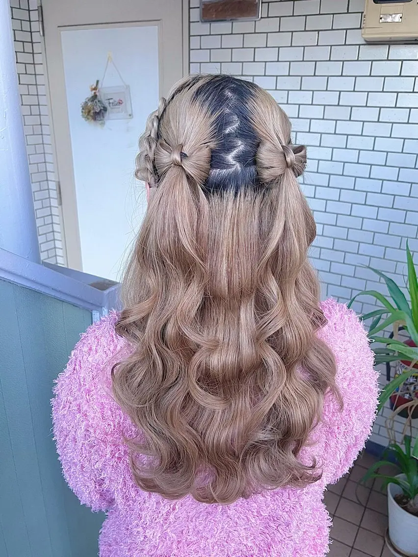 ロング ヘアアレンジ ヘアセット 参列♡デートゆるふわ ヘアメイク🎀みゆうのヘアスタイル