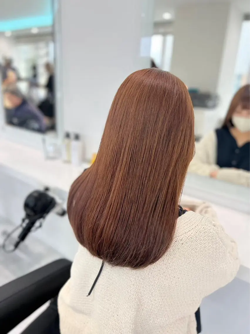 ロング カラー ヘアアレンジ ブリーチ ブリーチなしカラー 髪質改善 🫧モテる💗ダメー ジレスハイトーン🫧のヘアスタイル