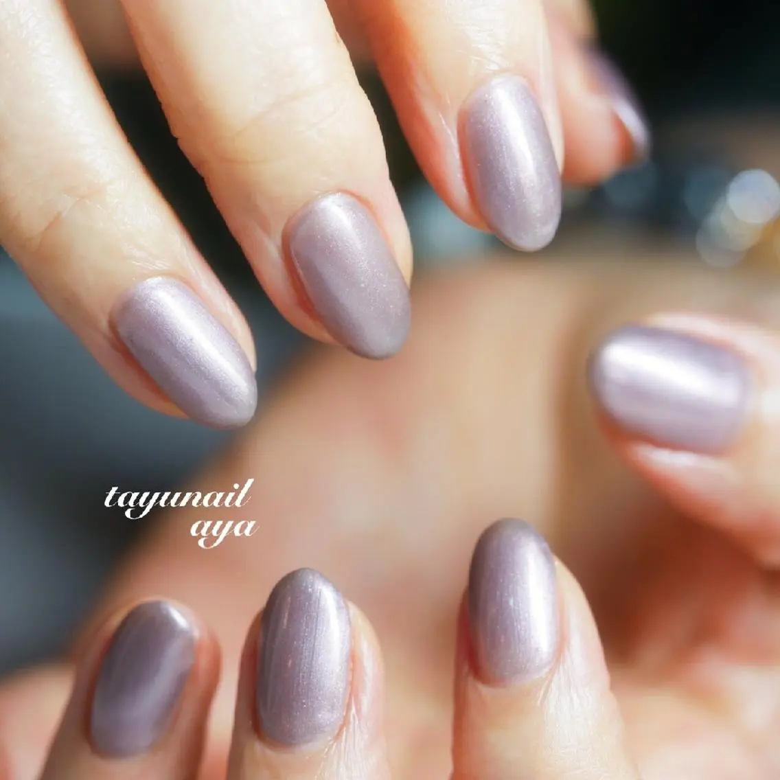 ネイル ブルー ジェルネイル ワンカラーネイル パラジェル ネイルサロン 【たゆnail】のネイルデザイン