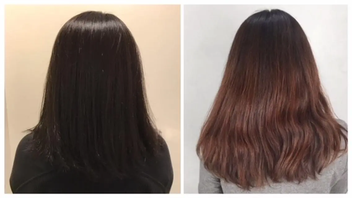 セミロング カラー アッシュ トリートメント Shouei  のヘアスタイル