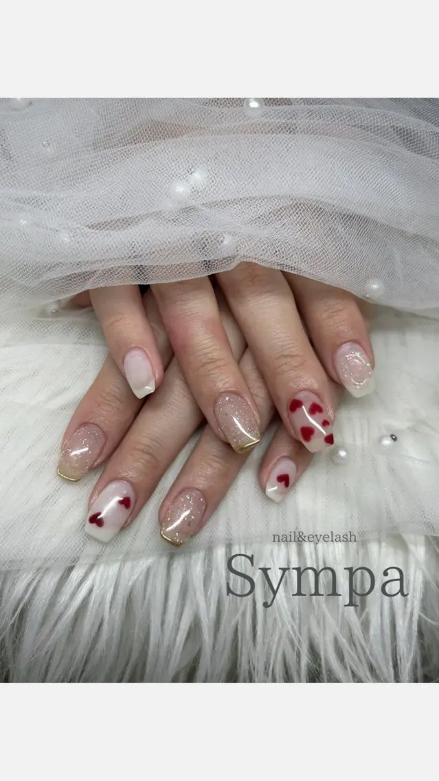 ネイル バレンタイン Sympa🐰 AMiのネイルデザイン