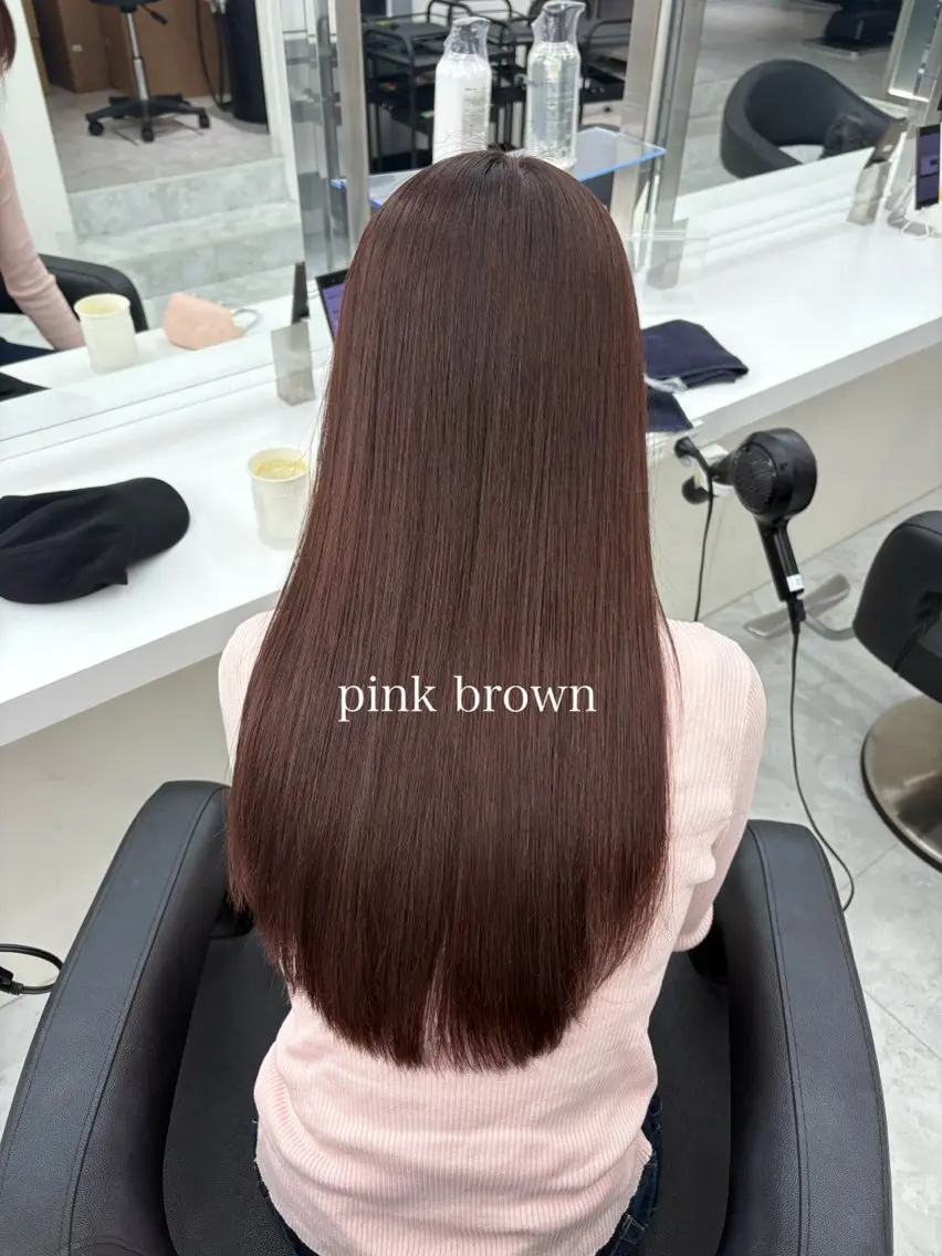 ロング カラー カット ヘアカラー トリートメント ヘッドスパ ヘアセット ♦️暖色/縮毛矯正/ 🫗kazuki♦️のヘアスタイル
