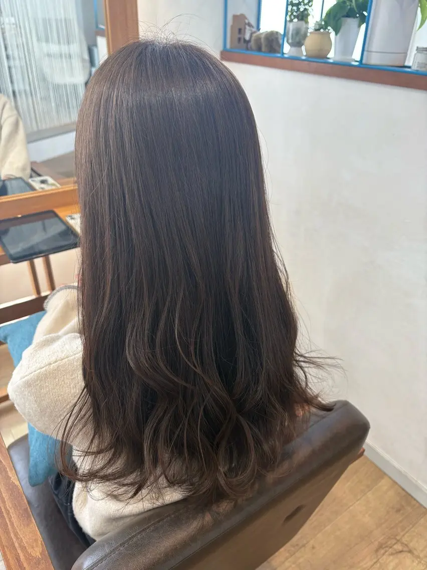 ロング カラー ベージュカラー ミント ミントベージュ オレンジ ヘアカラー トリートメント 伊藤かな 🫧 髪質改善/ヘッドスパのヘアスタイル