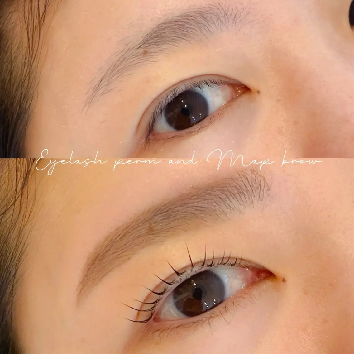 マツエク・マツパ フラットラッシュ まつげパーマ 一重×まつ毛パーマ ボリュームラッシュ 繪蒔/柿の木坂 にあるまつ毛サロンのマツエク・マツパデザイン