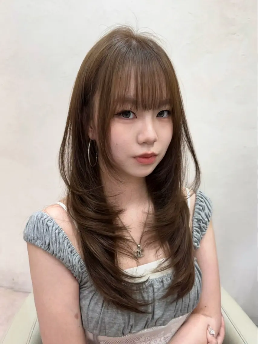 ロング カラー ヘアカラー トリートメント 韓国ヘア 🇰🇷 natsukiのヘアスタイル