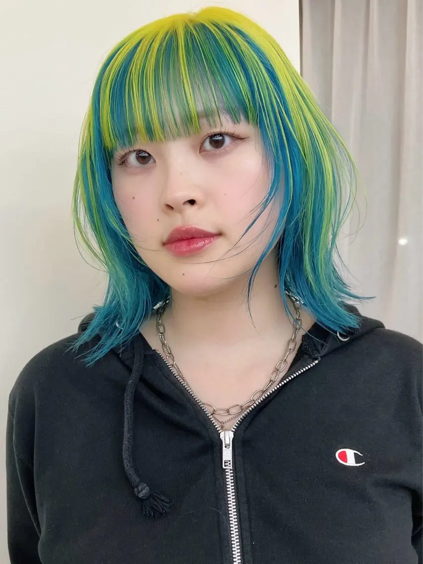 ミディアム ヘアカラー fumika推しカラ ー/デザインカラーのヘアスタイル