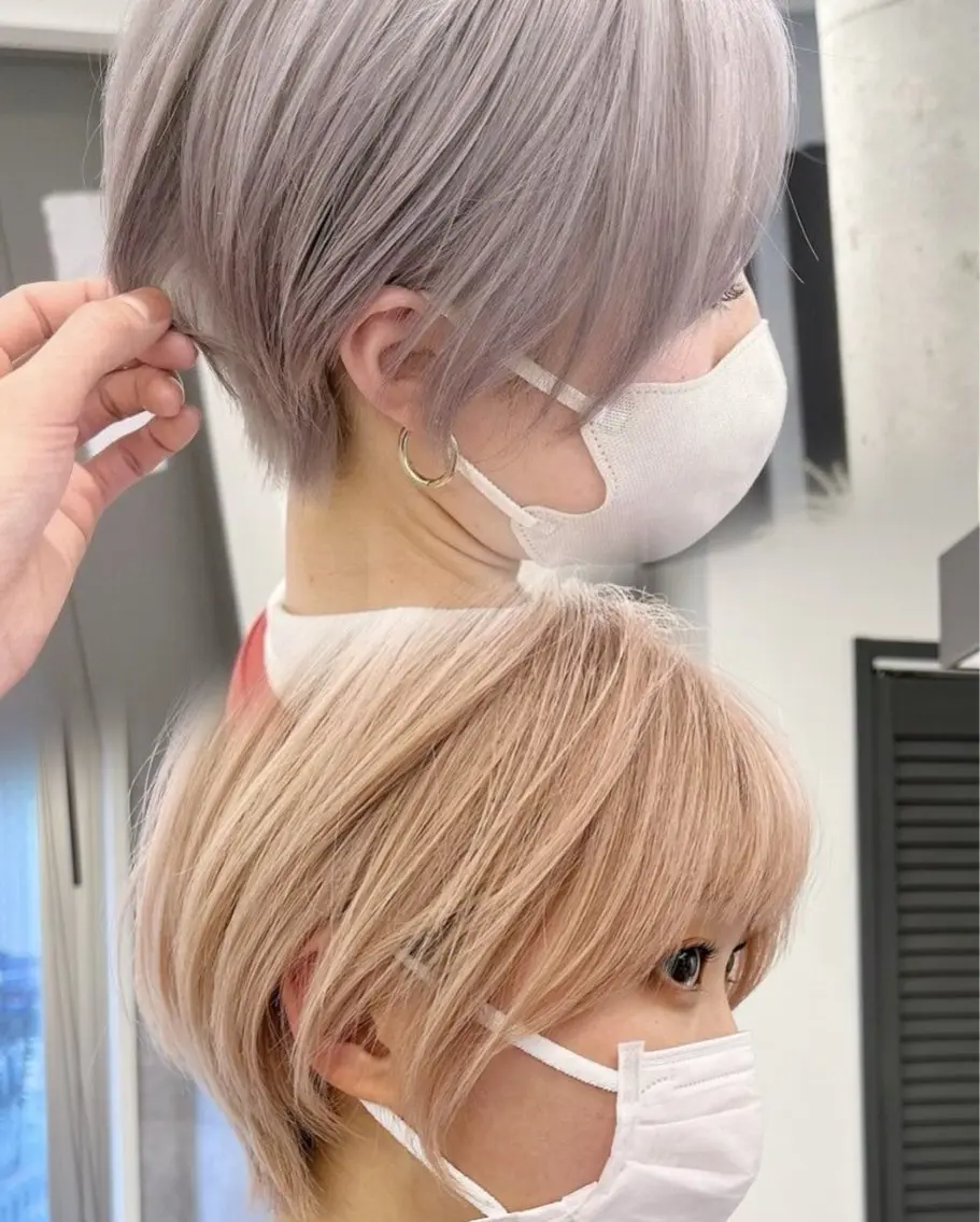 ショート 丸みショート ショートヘア ケアブリーチ🌟 ♢WATARU♢のヘアスタイル