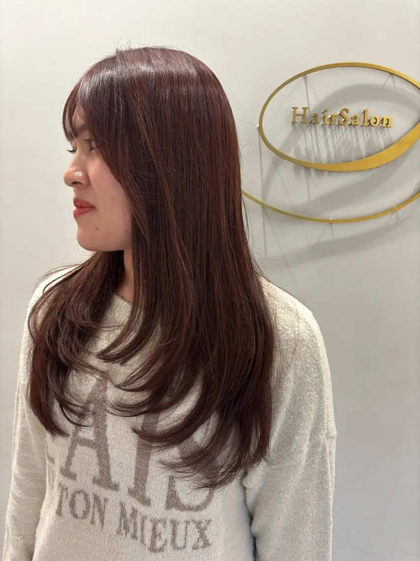 ロング カット ヘアカラー 大人可愛い🧸 艶髪✨かおるのヘアスタイル