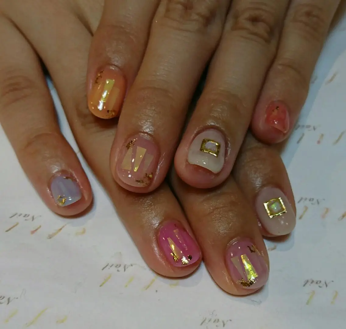 ネイル アートネイル 持ち込み みー shakushiroのネイルデザイン