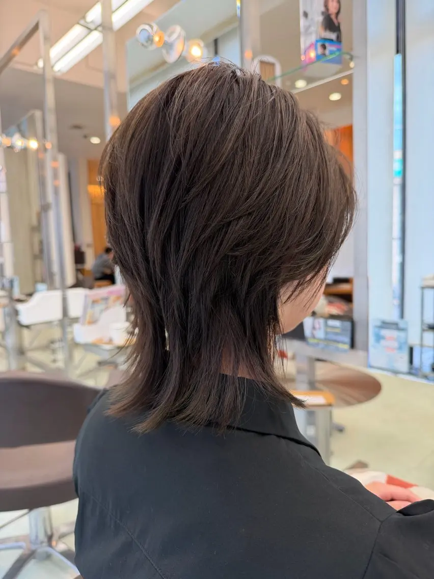 ミディアム カット ヘアカラー wil西宮レイヤー 西村徹のヘアスタイル