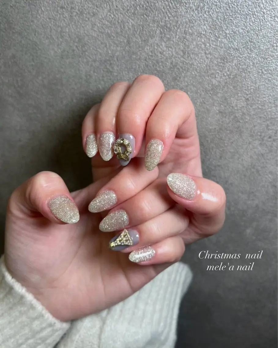 ネイル フラッシュネイル 冬ネイル クリスマス miho meléanailのネイルデザイン