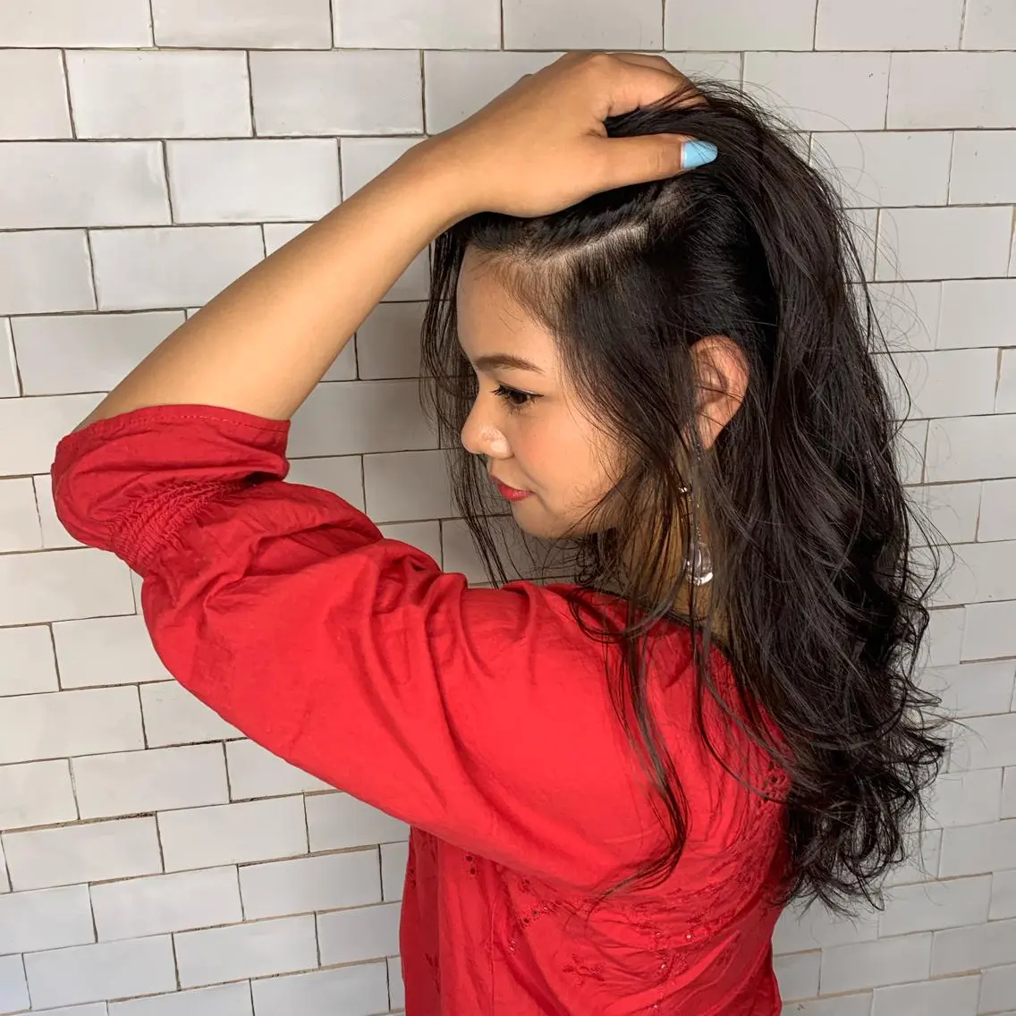 ロング カラー パーマ 吉田 瑛美のヘアスタイル
