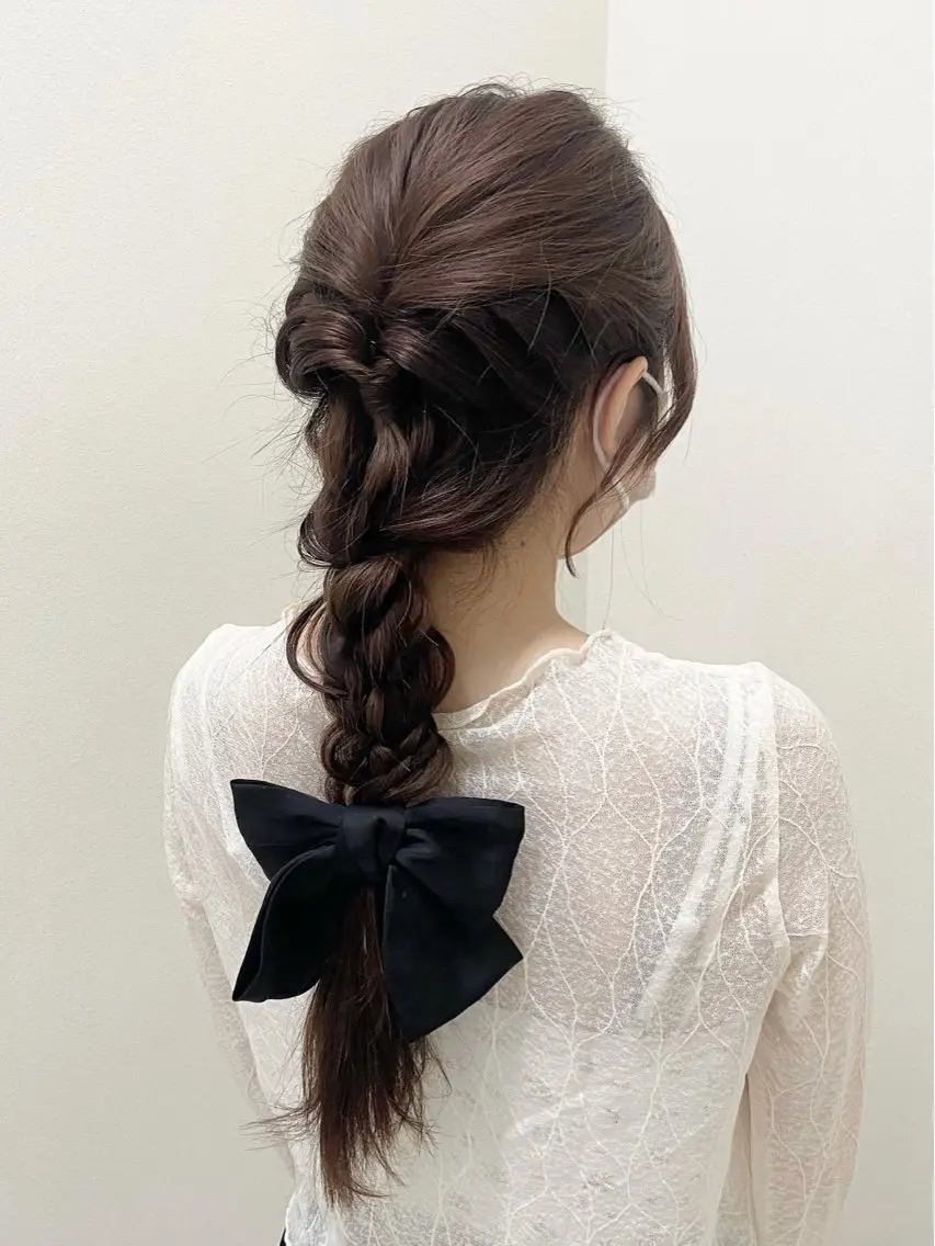 ヘアアレンジ ヘアセット 結べるレイヤーカット /カラー/あさかのヘアスタイル