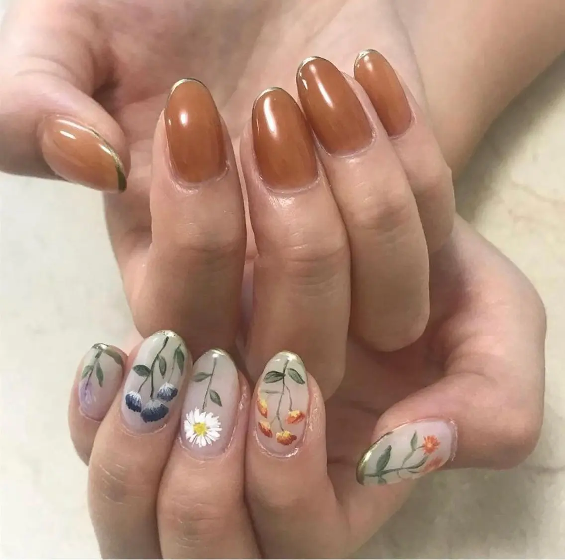 ネイル フラワーネイル mellow mのネイルデザイン