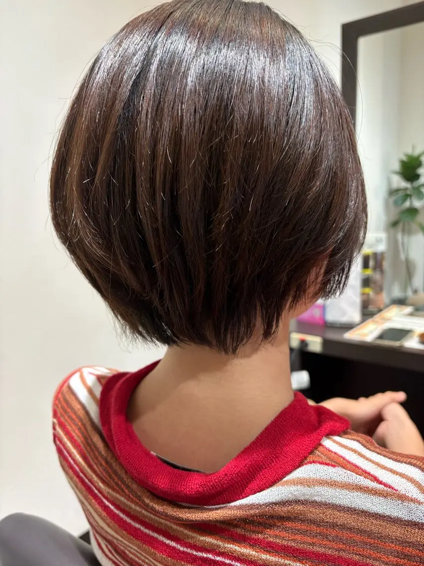 ショート ショートヘア ヘアカラー トリートメント 💜堀 有紀💜のヘアスタイル