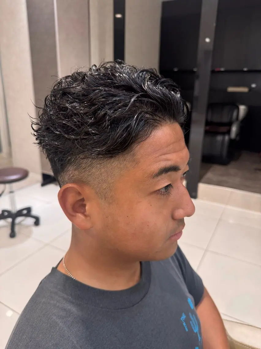 ショート カット パーマ トリートメント ヘアセット EARTH勝田台 吉永嵐のヘアスタイル