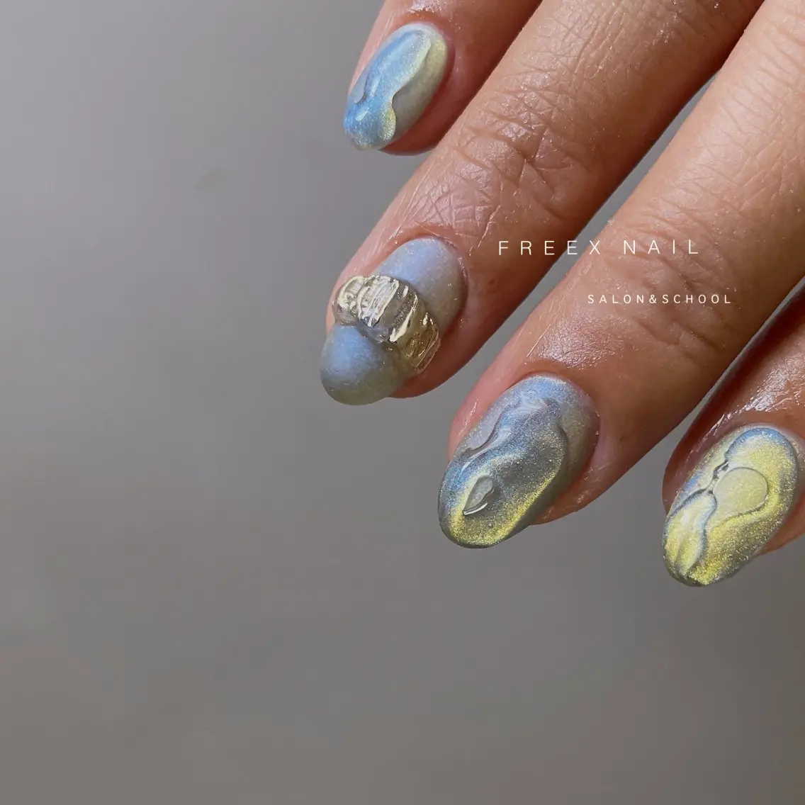 ネイル マグネットネイル マットネイル ハンドネイル フットネイル freex nail /ニュアンス/個性派のネイルデザイン