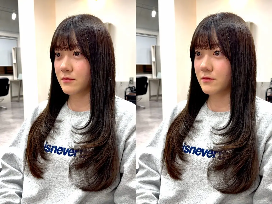 ロング カラー カット ヘアカラー トリートメント 🫧髪質改善/透明感 カラー/山中史也のヘアスタイル