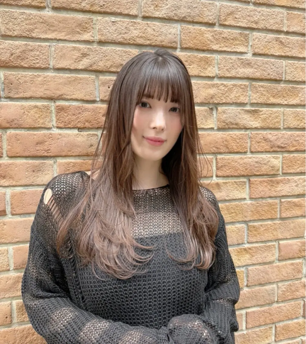 ロング カラー ブラウンカラー ナチュラルブラウン レイヤーカット カット ヘアカラー トリートメント 🌈髪質改善💕 縮毛矯正✨青木まで✨のヘアスタイル