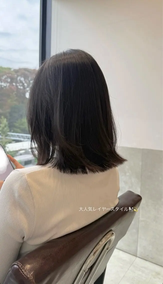 ミディアム カット ヘアカラー 縮毛矯正 トリートメント 𓍯柔らかhair 𓍯 yukinoのヘアスタイル