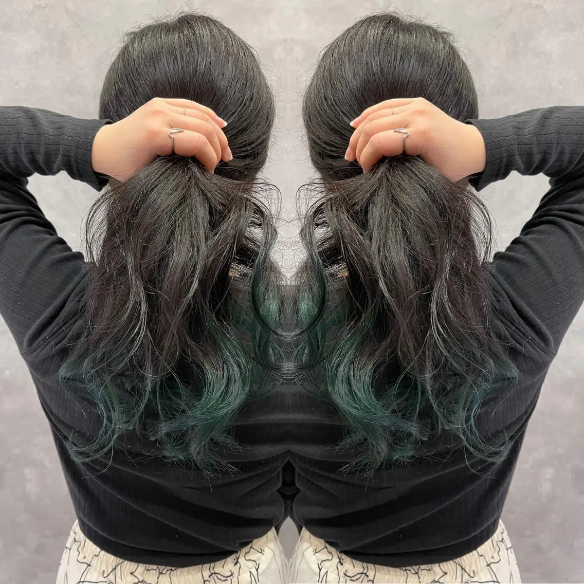 セミロング アートディレクター ワダヒサノリのヘアスタイル