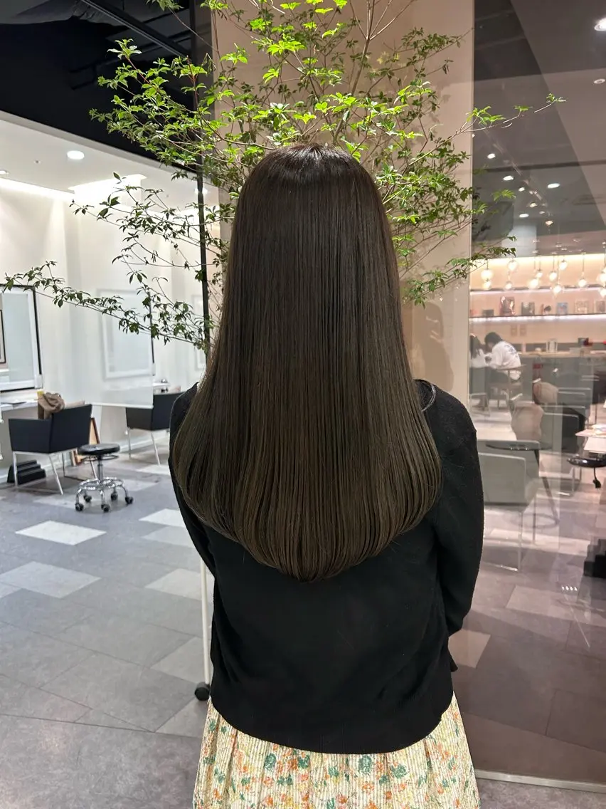 ロング カラー カット ヘアカラー トリートメント 中原 優美のヘアスタイル