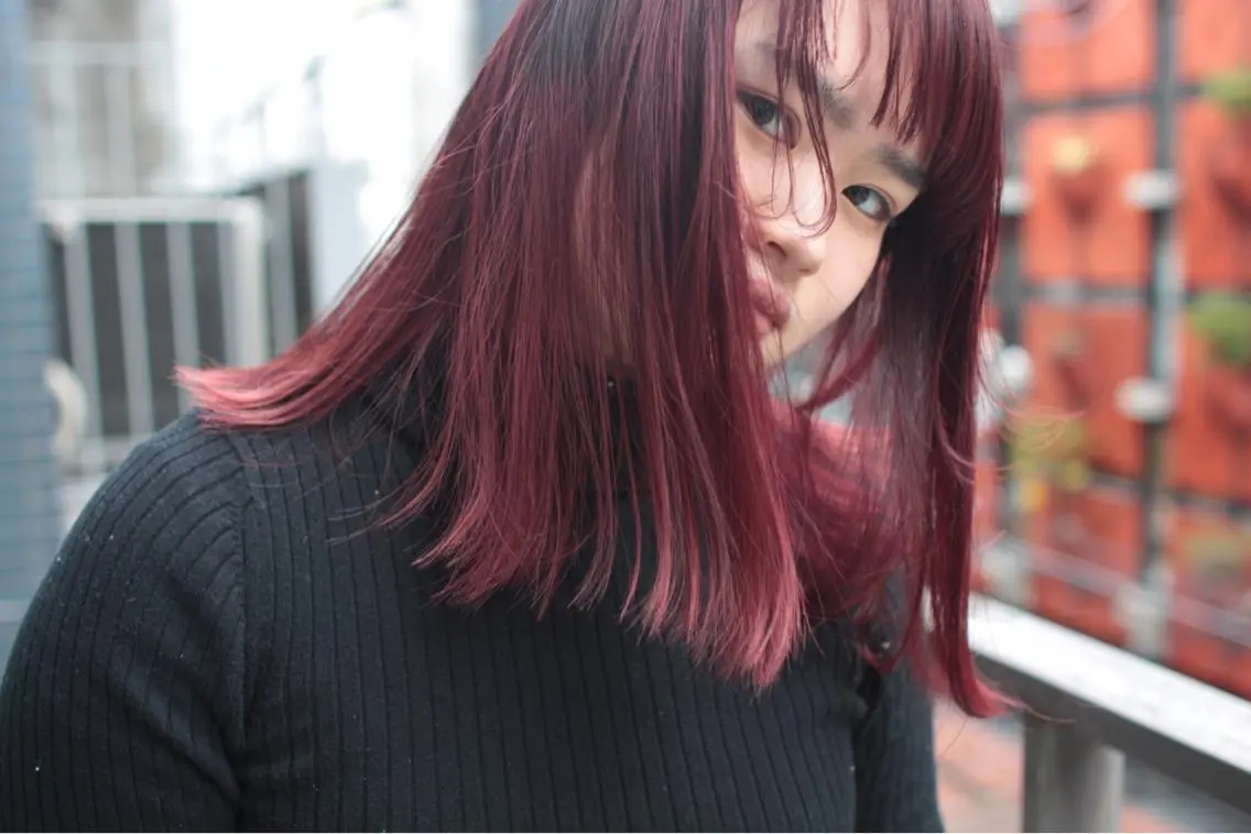 セミロング カラー 堺 鳳 ママ美容師 yukariのヘアスタイル