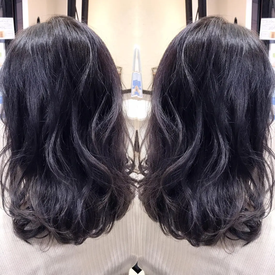 セミロング カラー シールエクステ⭐️ オオミタクヤのヘアスタイル