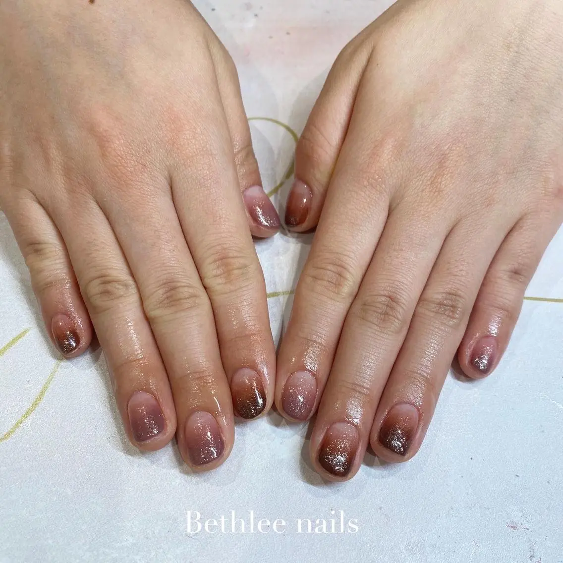 ネイル グラデーション ラメ(グリッター) ハンドネイル Bethlee nailsのネイルデザイン