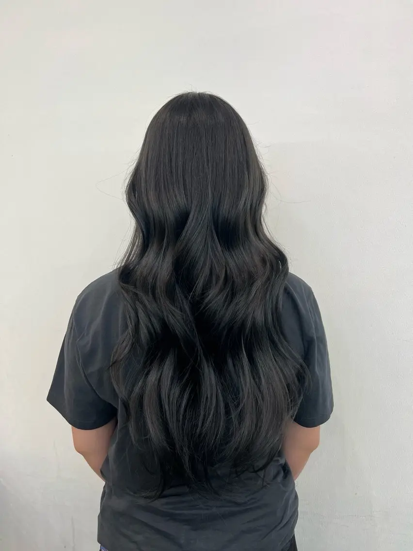 ロング カラー ヘアアレンジ ブルーカラー ブルージュ 透明感カラー ヘアカラー 杉本 じゅらのヘアスタイル