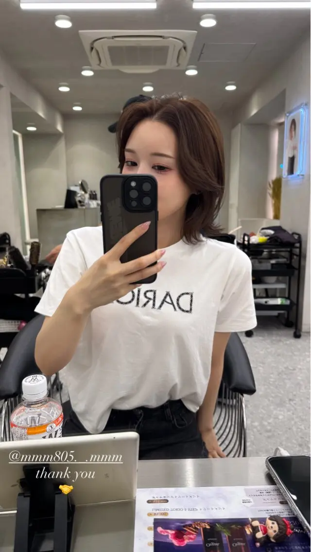セミロング カット ヘアカラー トリートメント 顔周り🇰🇷ロンド レイヤー✨カジワラのヘアスタイル