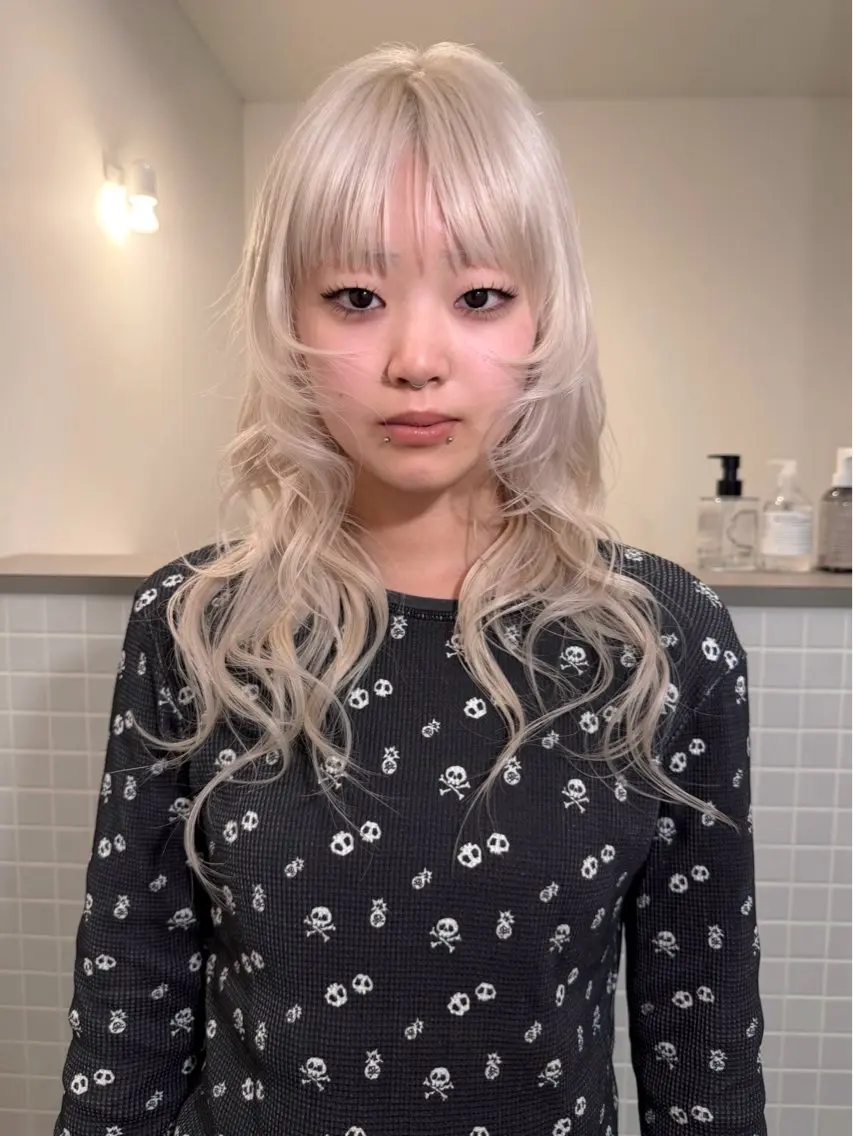 ロング カラー ハッシュカット カット ヘアカラー トリートメント Kaito🐶 /デザイン/レイヤーのヘアスタイル