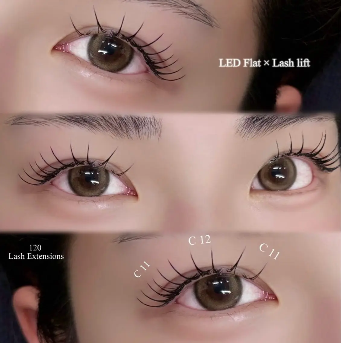 【エクパーマ】LEDフラットラッシュ120本 ×まつげパーマ コーティング付きの写真