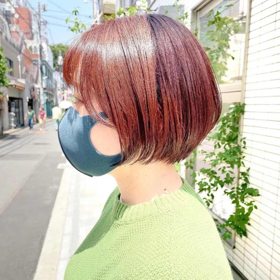 ショート ショートボブ ボブ ショートヘア ボブ/縮毛/レイヤー モトナリのヘアスタイル