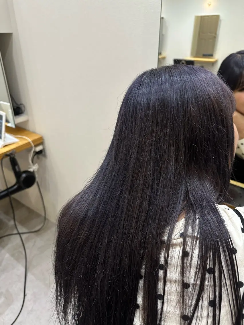 ロング カラー ブリーチ ラベンダーカラー Agu hair noman マナのヘアスタイル