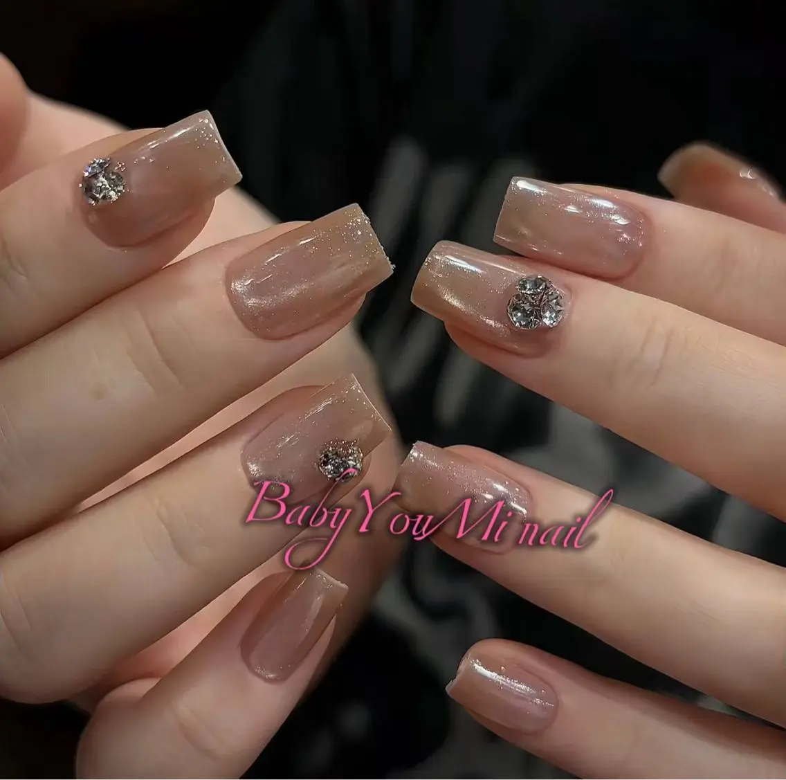 ネイル オーロラネイル チークネイル 成人式 フットネイル フレンチネイル ハンドネイル BabyYouMi nailのネイルデザイン