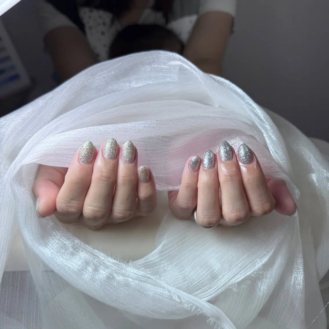 ネイル チークネイル フレンチネイル グラデーション 韓国ネイル マグネットネイル ハンドネイル Hana Nailのネイルデザイン