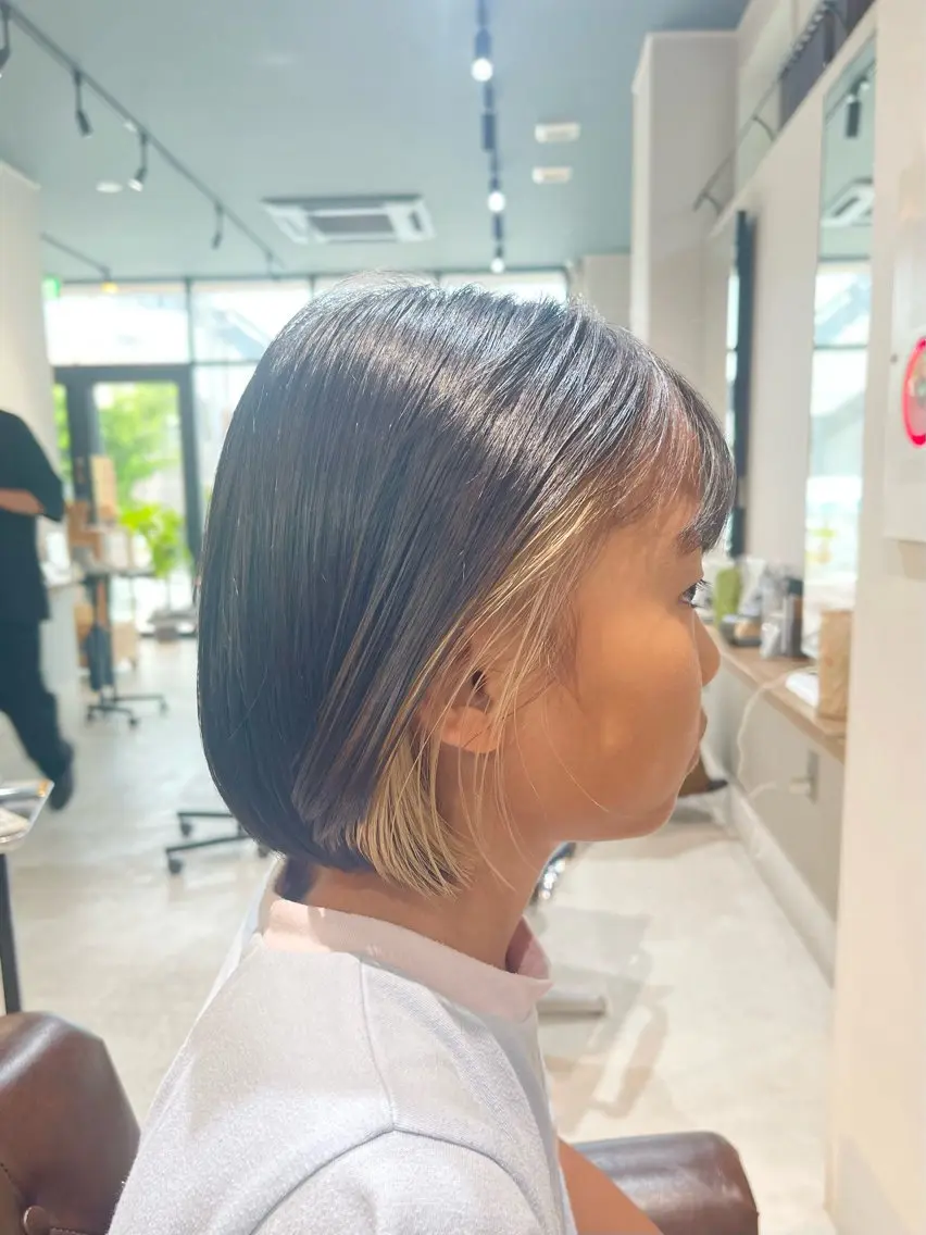ショート キッズ カット ヘアカラー ⭕️白髪のお悩み 解決します⭕️のヘアスタイル