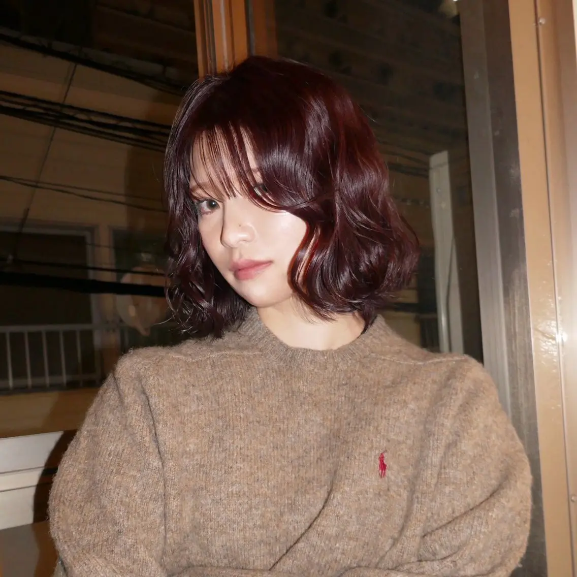 ミディアム ヘアカラー ココロ♩ハイトーン/ 暖色  大名のヘアスタイル