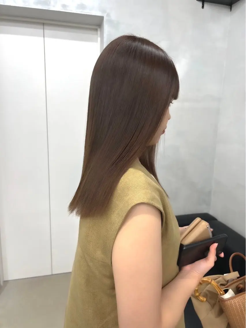 セミロング カラー 無料カットモデル✂️ 髪質改善／角田 龍汰のヘアスタイル