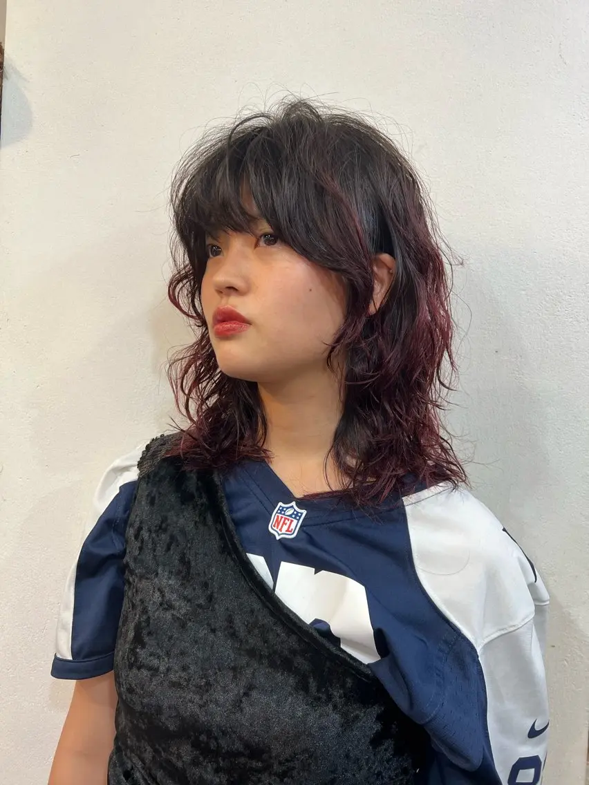 ミディアム カラー ブリーチ 韓国ヘア 🎀華澄のヘアスタイル