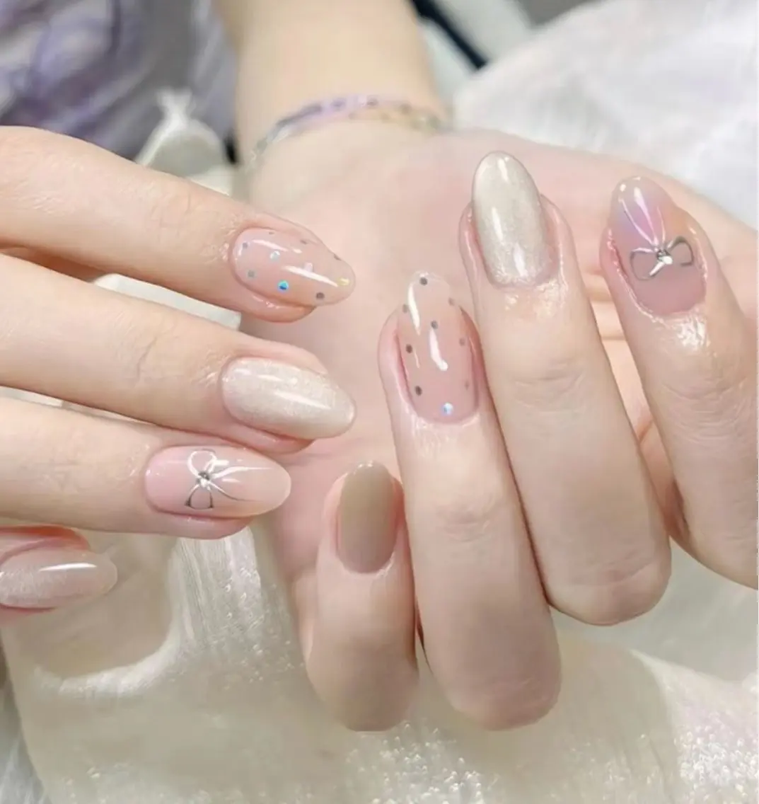 ネイル 韓国ネイル 持ち込み ニュアンスネイル ネイルチップ ハンドネイル TABI ANA.CHUOのネイルデザイン