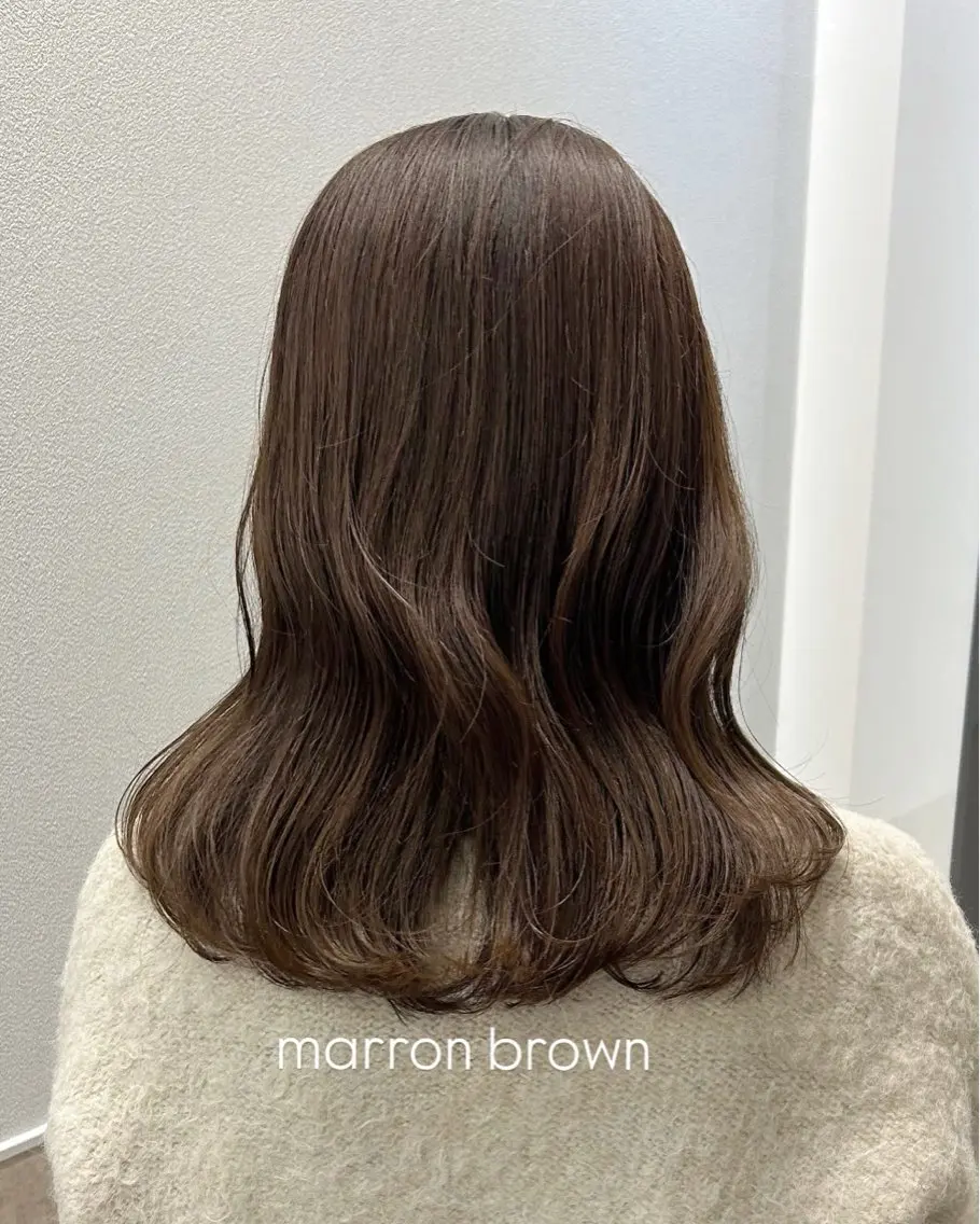 ロング カラー ベージュカラー カット ヘアカラー SAKINO ベージュカラーのヘアスタイル