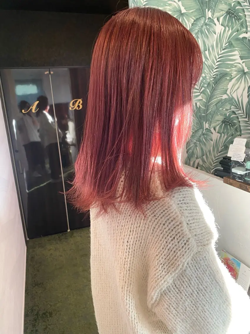 ミディアム カット ヘアカラー トリートメント 桑原 菜摘のヘアスタイル