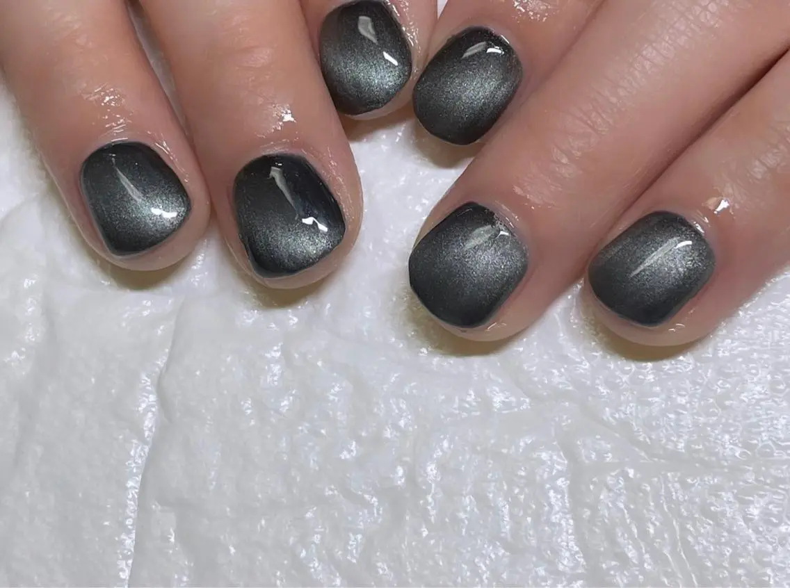 ネイル ブルー マグネットネイル Ruxx nailのネイルデザイン