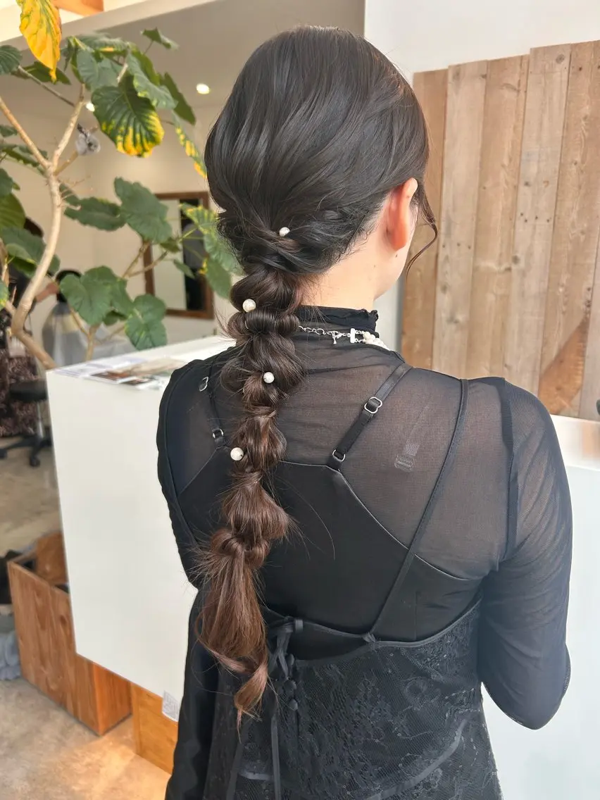 特別な日に💍💭ྀིお呼ばれヘアセット🎀+.の写真