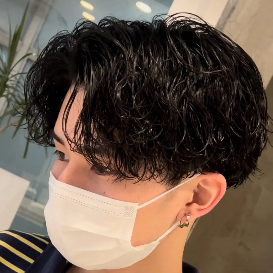 ミディアム パーマ ヘアアレンジ メンズ fifth 石川 凪のヘアスタイル