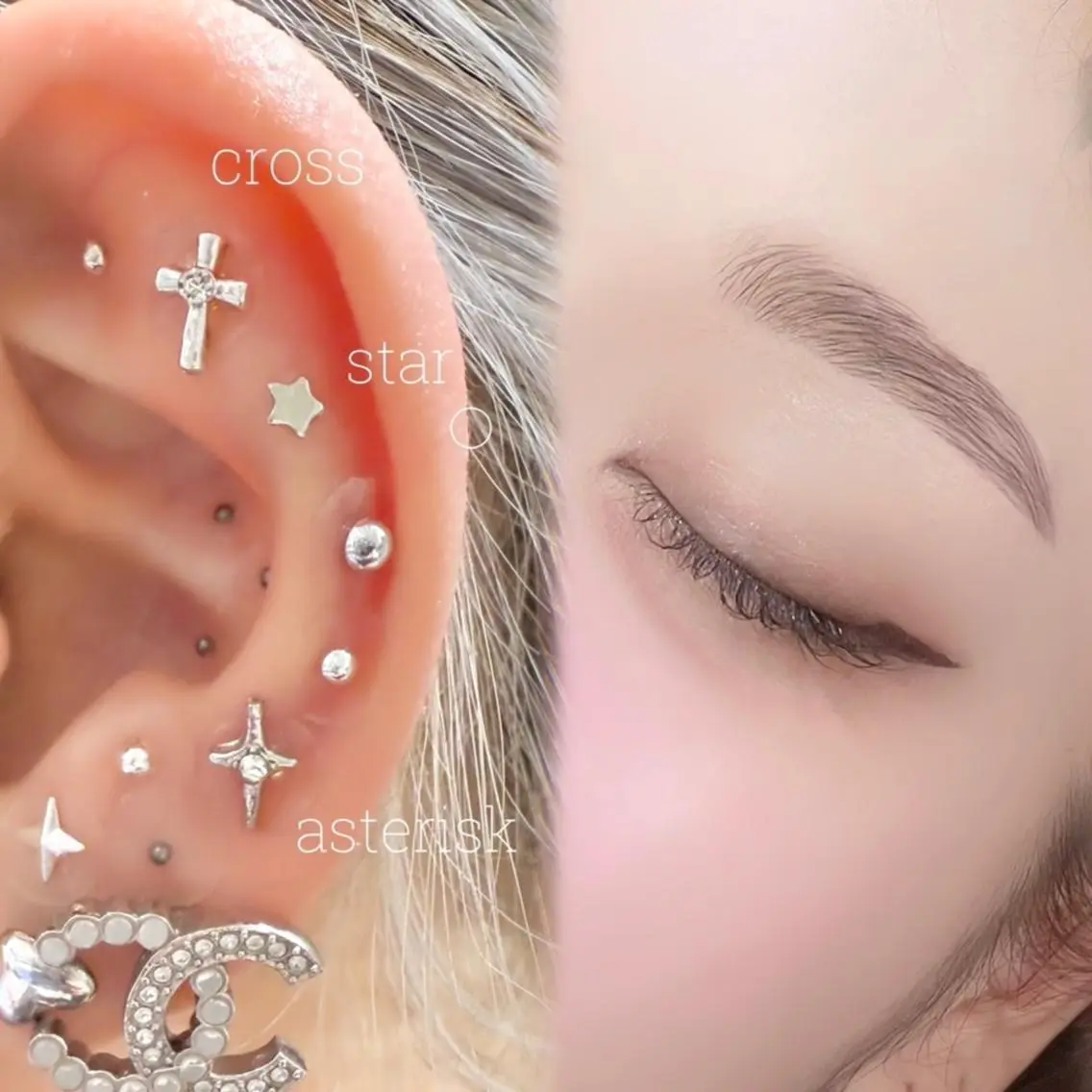 【両耳10個まで】💎耳ツボJewelry➕アイブロウwax✨の写真